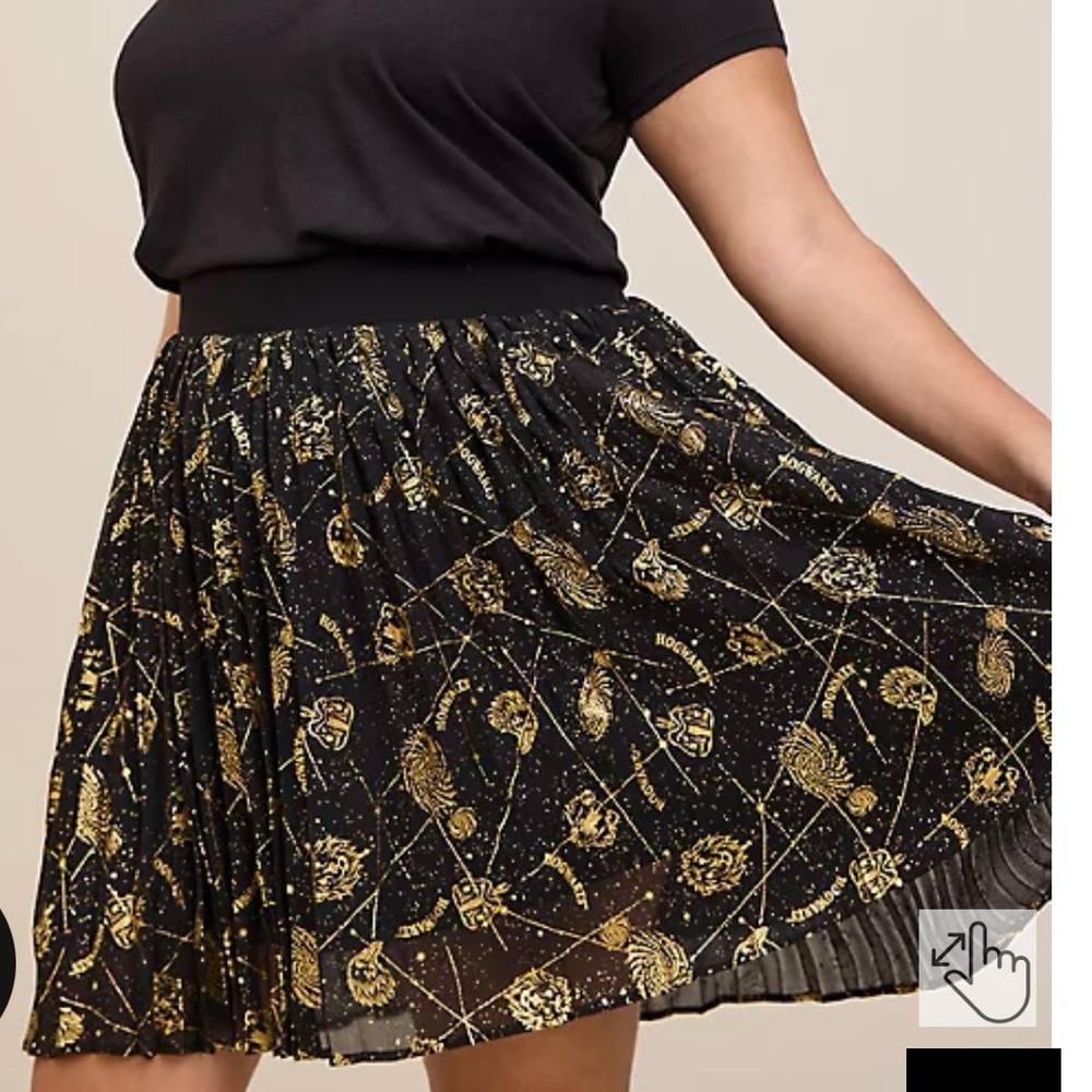 Harry Potter Celestial Mini Chiffon Pleated Skater Skirt